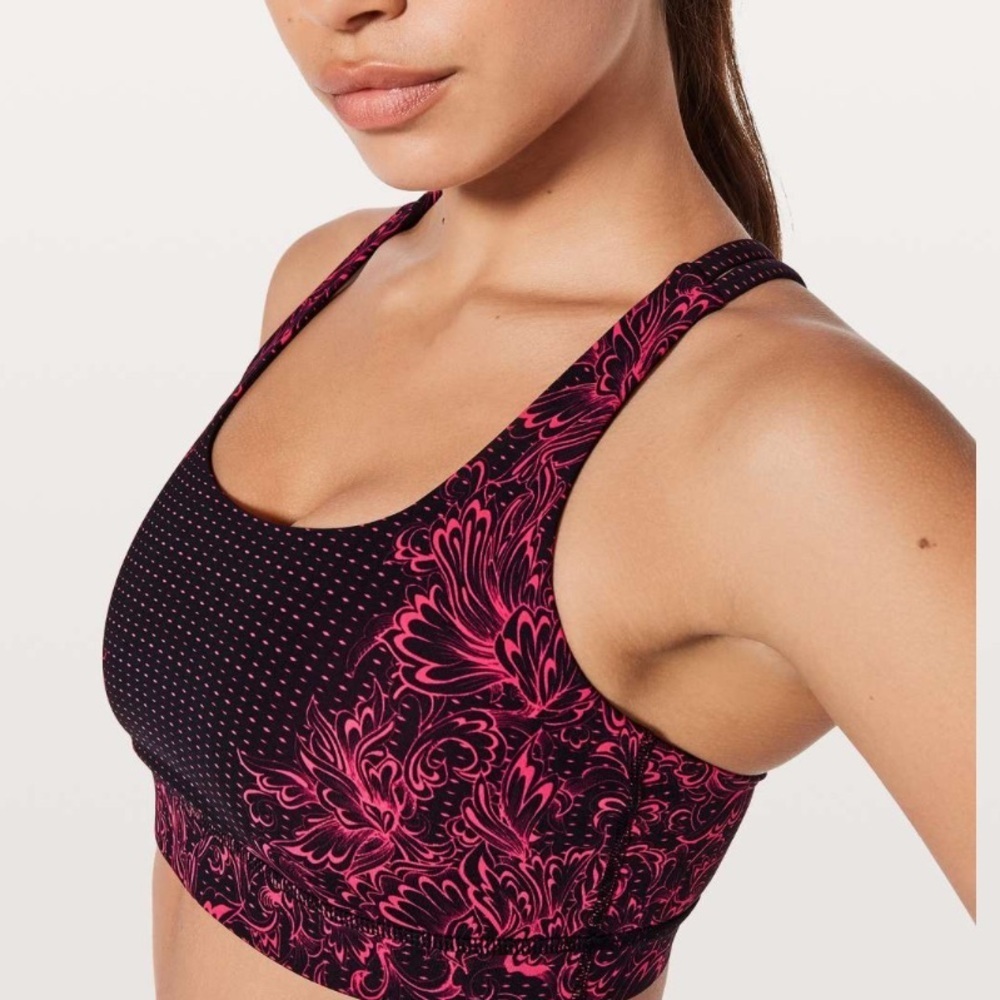 lululemon athletica Black and Pink‎ Energy Bra